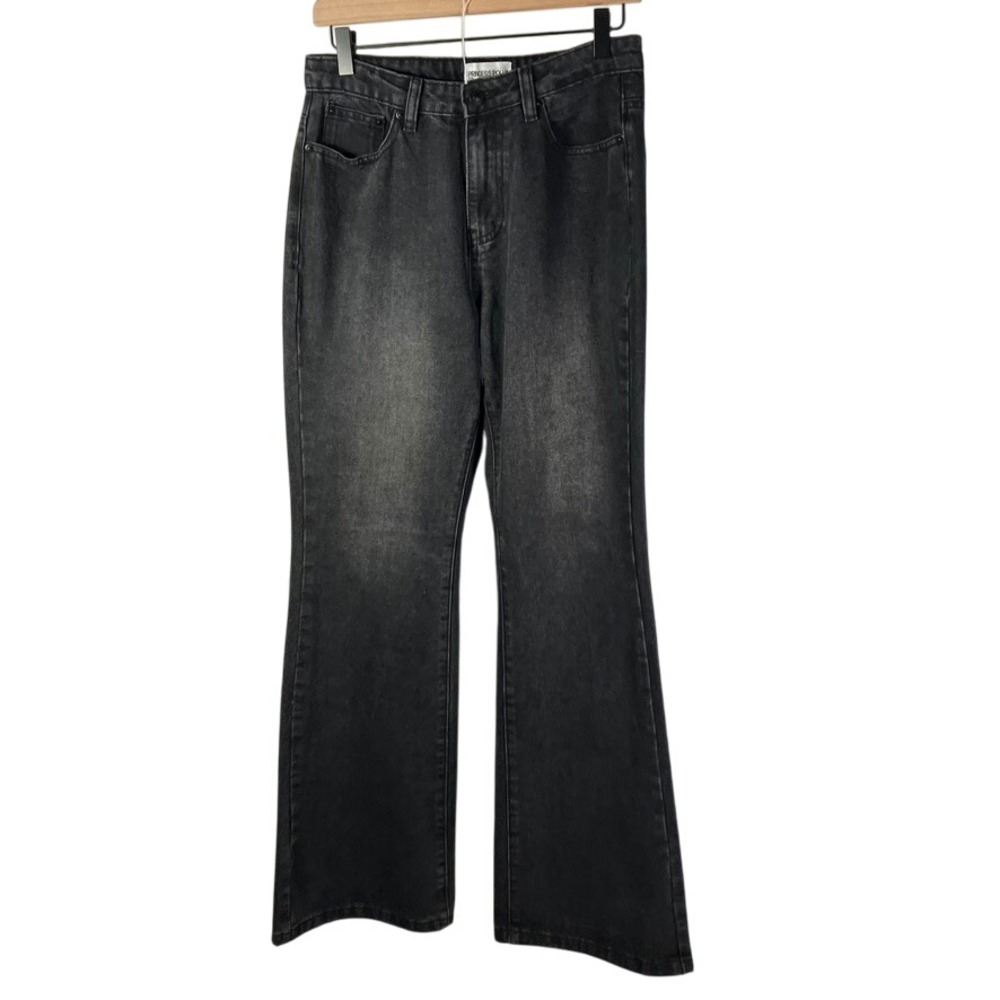 Princess Polly Women's Jeans Black Wash High Rise Flare Denim Size 4